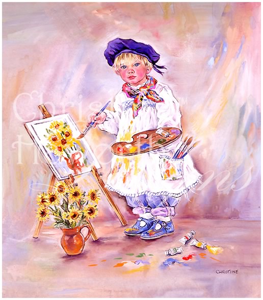 Paintbox Poppets : The Masterpiece &copy; Copyright Christine Haworth Designs
