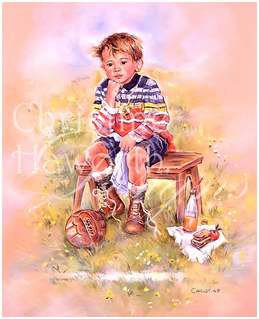 Paintbox Poppets : Half Time &copy; Copyright Christine Haworth Designs