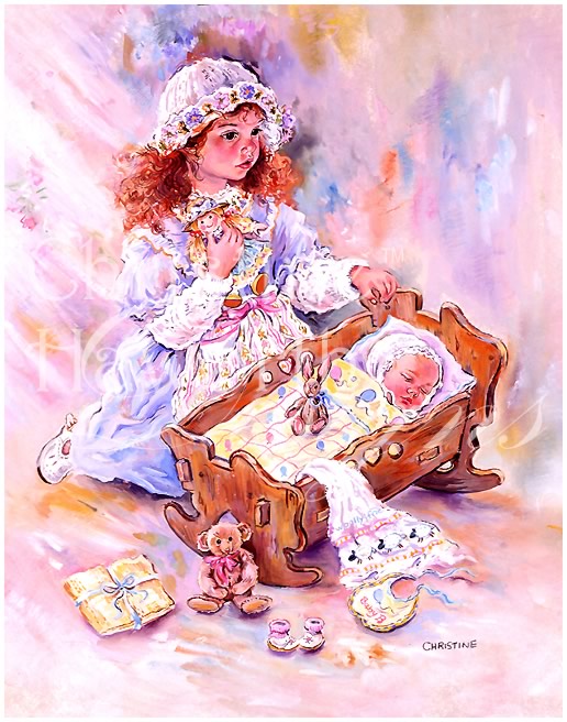 Paintbox Poppets : Golden Slumbers &copy; Copyright Christine Haworth Designs