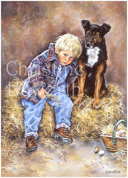 Paintbox Poppets : Faithful Friends &copy; Copyright Christine Haworth Designs